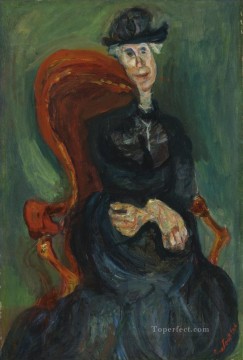 チャイム・スーティン Painting - 老婦人は座る チャイム・スーティン